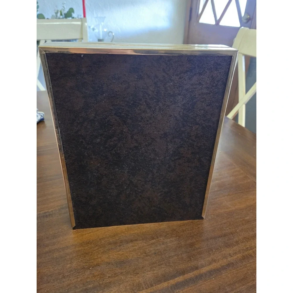 Vintage Bifold Multi Photo Frame Gold Tone